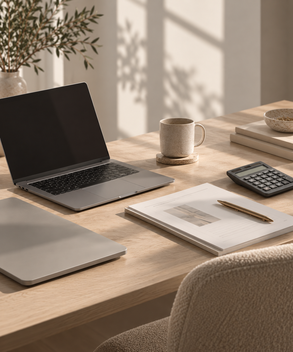 Rustig interieur voor financial control